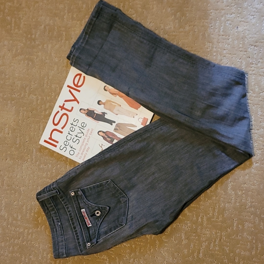 Hudson grey jeans. Straight leg. Hip hugger. Size 28